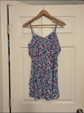 Calvin Klein Jeans Light Blue Floral Slip Dress